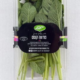 עלי מרווה גדולים, בשרניים ומרשימים במיוחד. מתאימים כבסיס למנות אסייתיות, פינגר פוד ופטיפורים