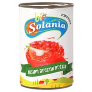 רכיבים: עגבניות אורגניות (60%), מיץ עגבניות אורגני (40%). משקל נקי: 400 ג', לאחר סינון: 240