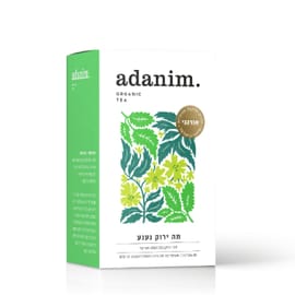 20 שקיות. מייצור אורגני. רכיבים: תה ירוק, נענע, תמצית נענע. מכיל קפאין טבעי.