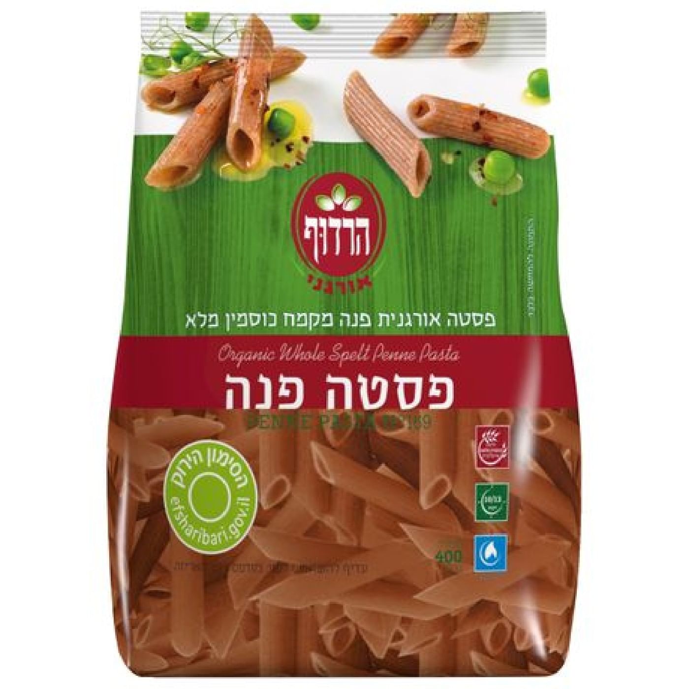פסטה פנה כוסמין אורגני הרדוף