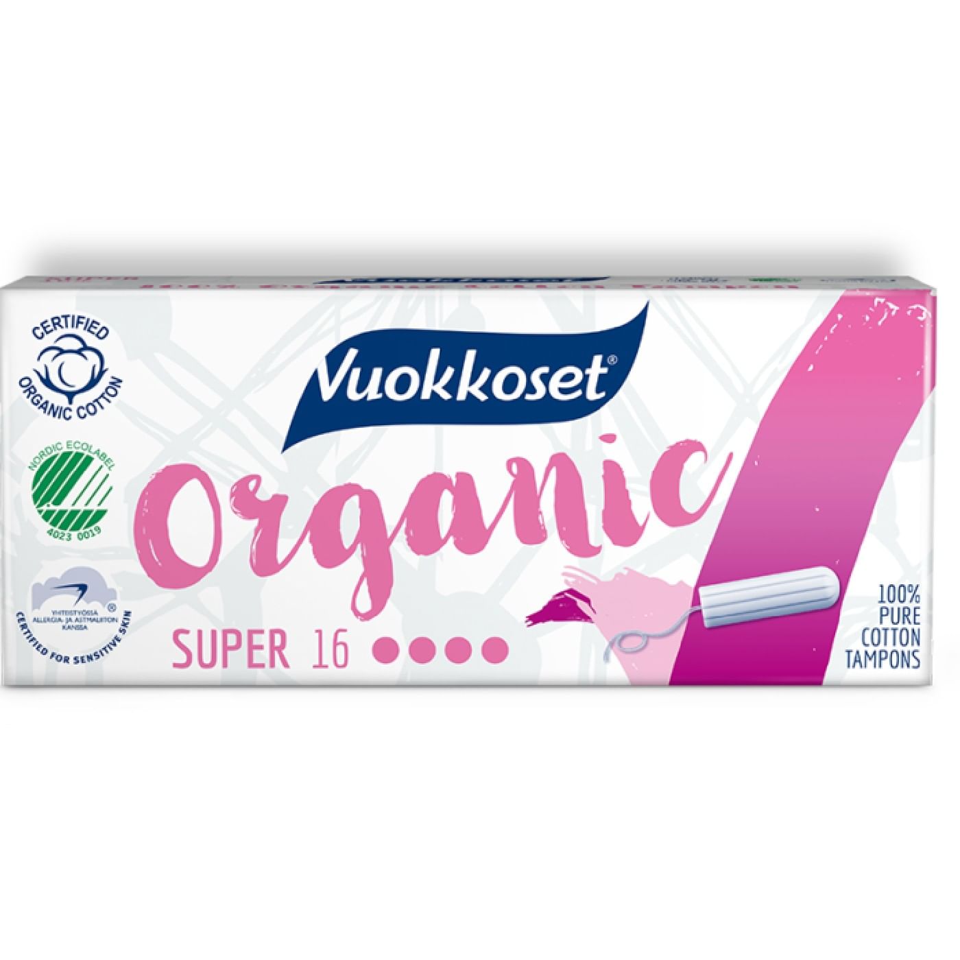 טמפונים מכותנה אורגנית - סופר