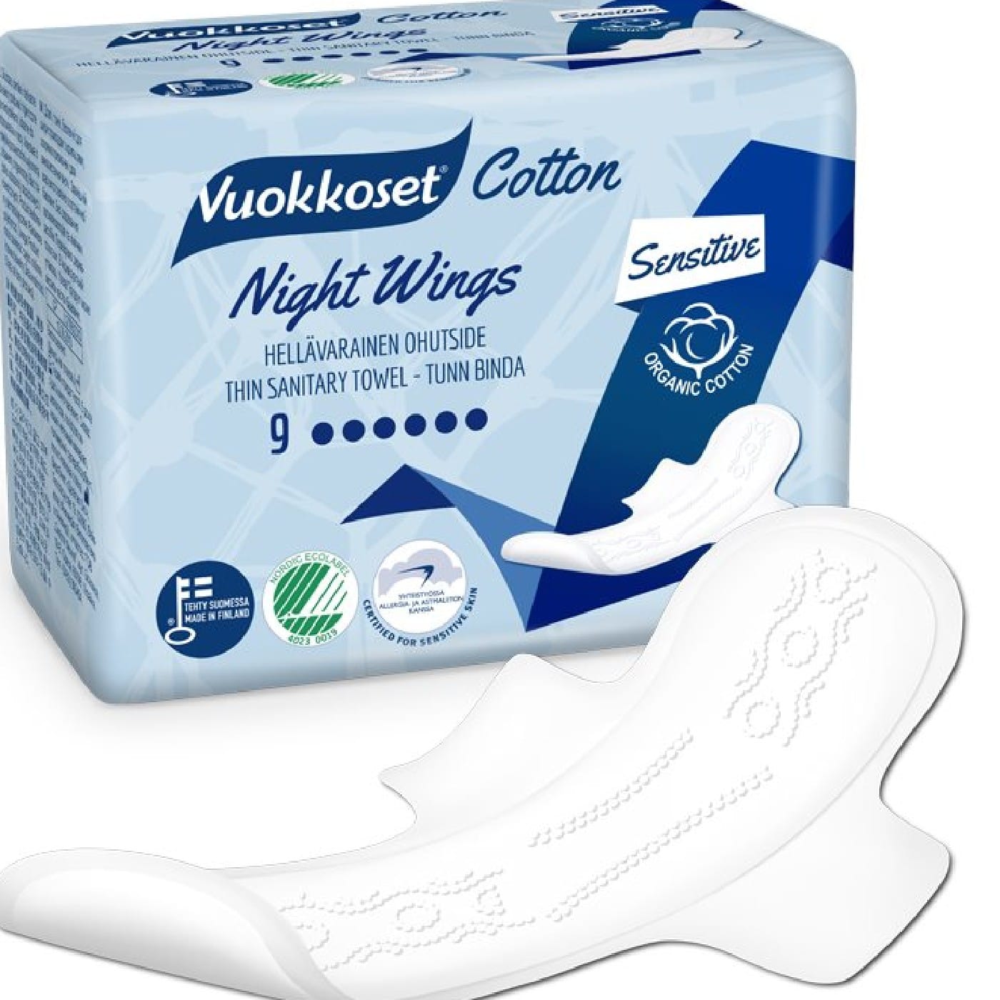 תחבושת לספיגה מוגברת לילה עם כנפיים