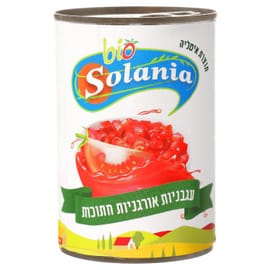 רכיבים: עגבניות אורגניות (60%), מיץ עגבניות אורגני (40%). משקל נקי: 400 ג', לאחר סינון: 240