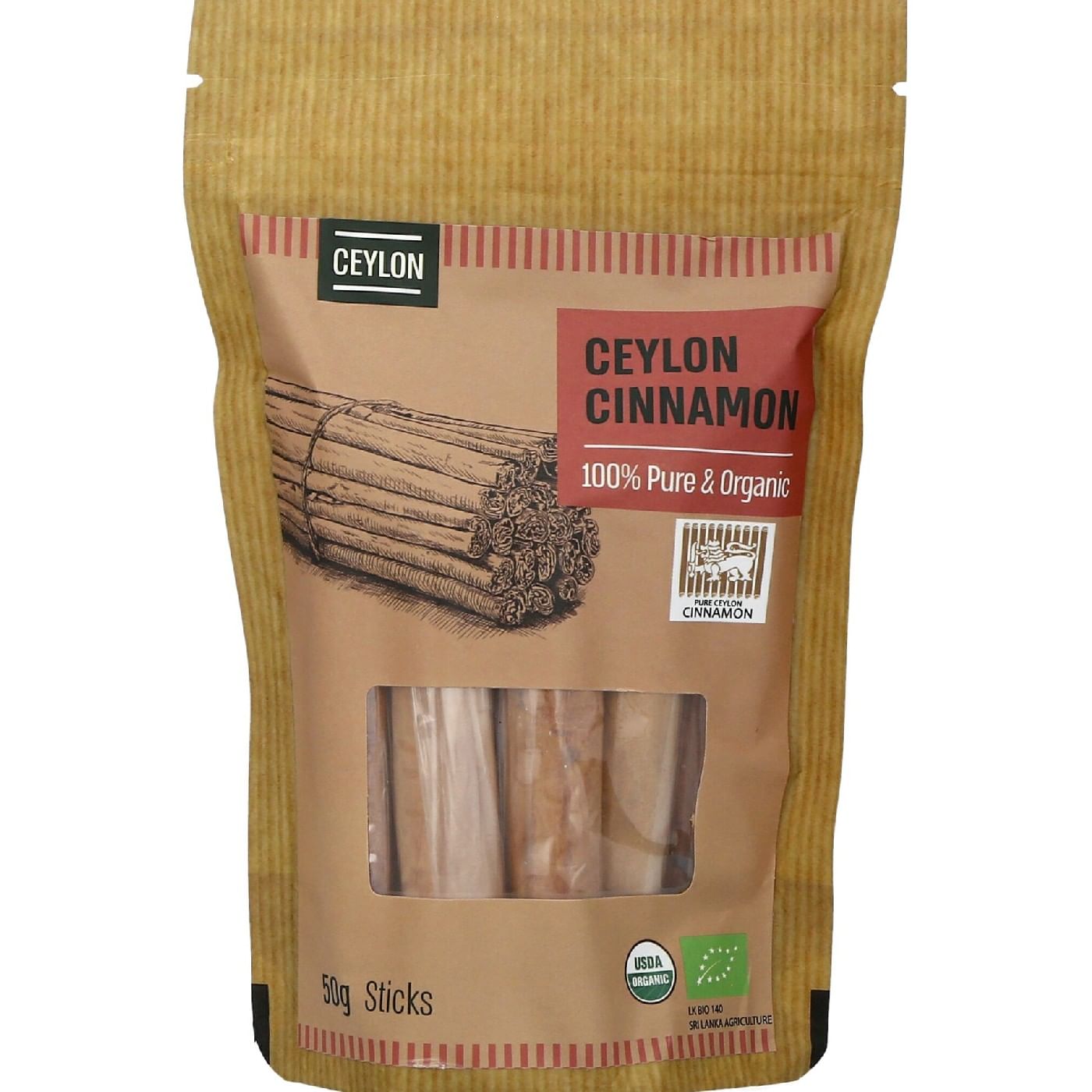 מקלות קינמון ציילון אורגני